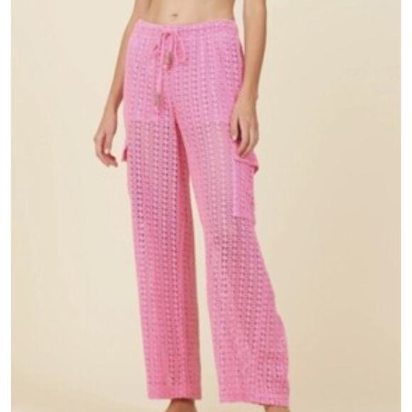 Surf Gypsy Hot Pink Crochet Cargos in Size M - Picture 1 of 8